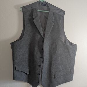 Paul Frederick Grey Lambswool Cashmere Vest Men's 3X Business Work Semiformal